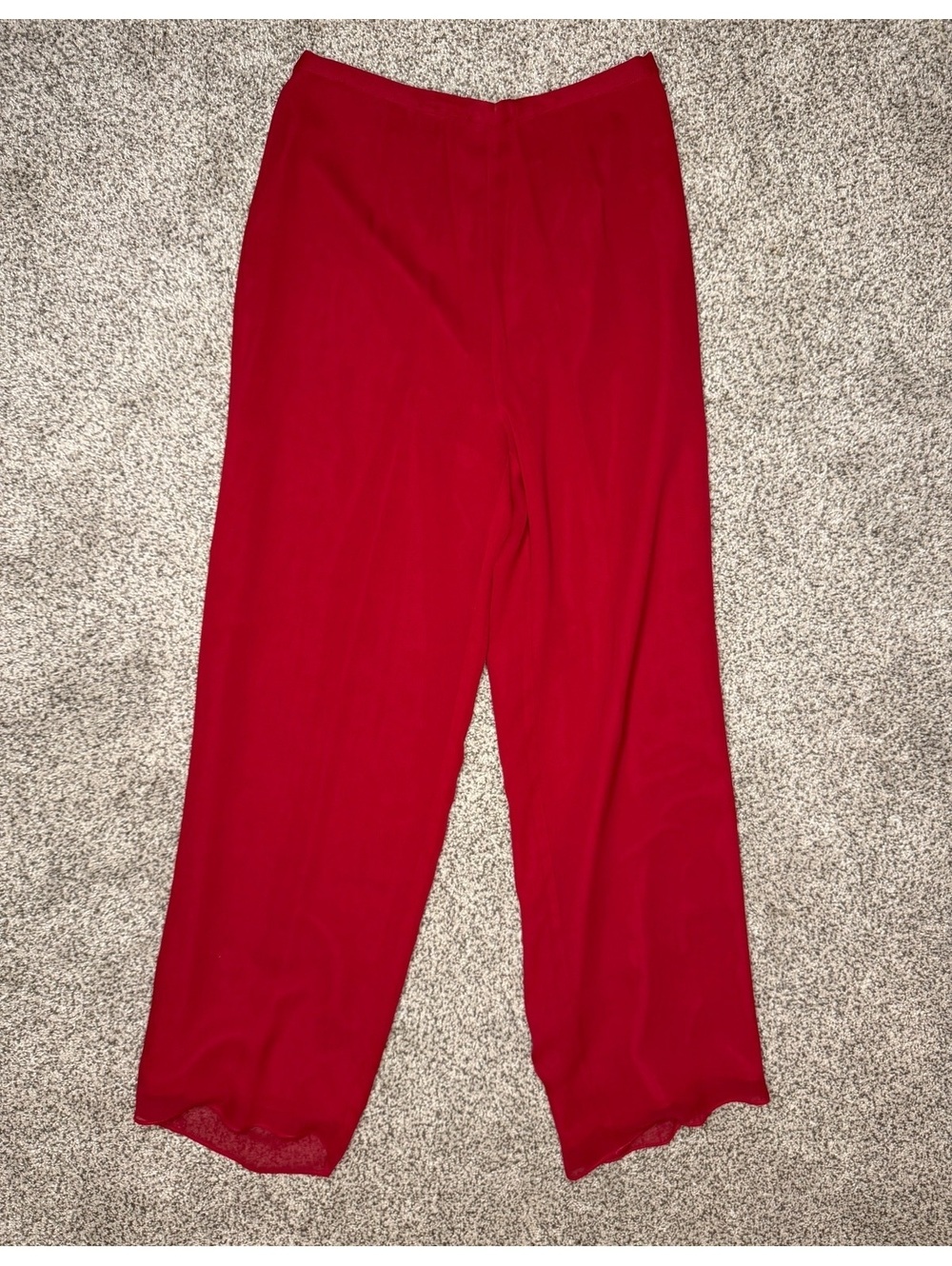 Vintage Papell Petites Red 100% Silk Pants